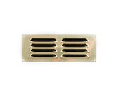 Timloc 9 x 3 Polished Brass Internal Metal Grille & Louvre Vent